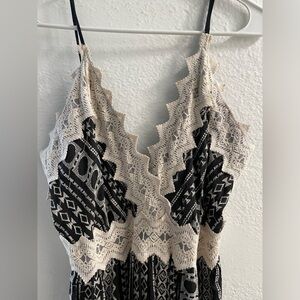 Anthropologie Lace Dress in Tribal Print Size M